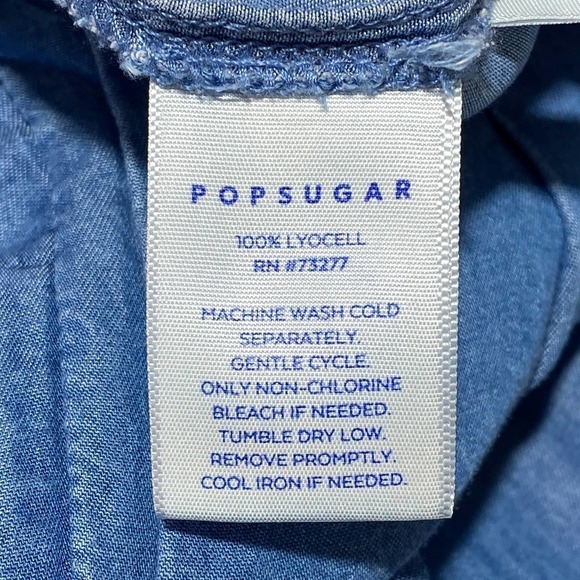 POPSUGAR Denim Blue Paperbag Jean Pants Size Small - Picture 8 of 11